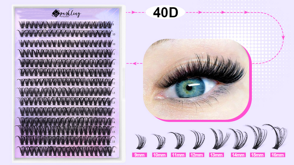 Získejte okouzlující řasy pomocí DIY prodloužení řas pomocí nadýchaných 40D řas