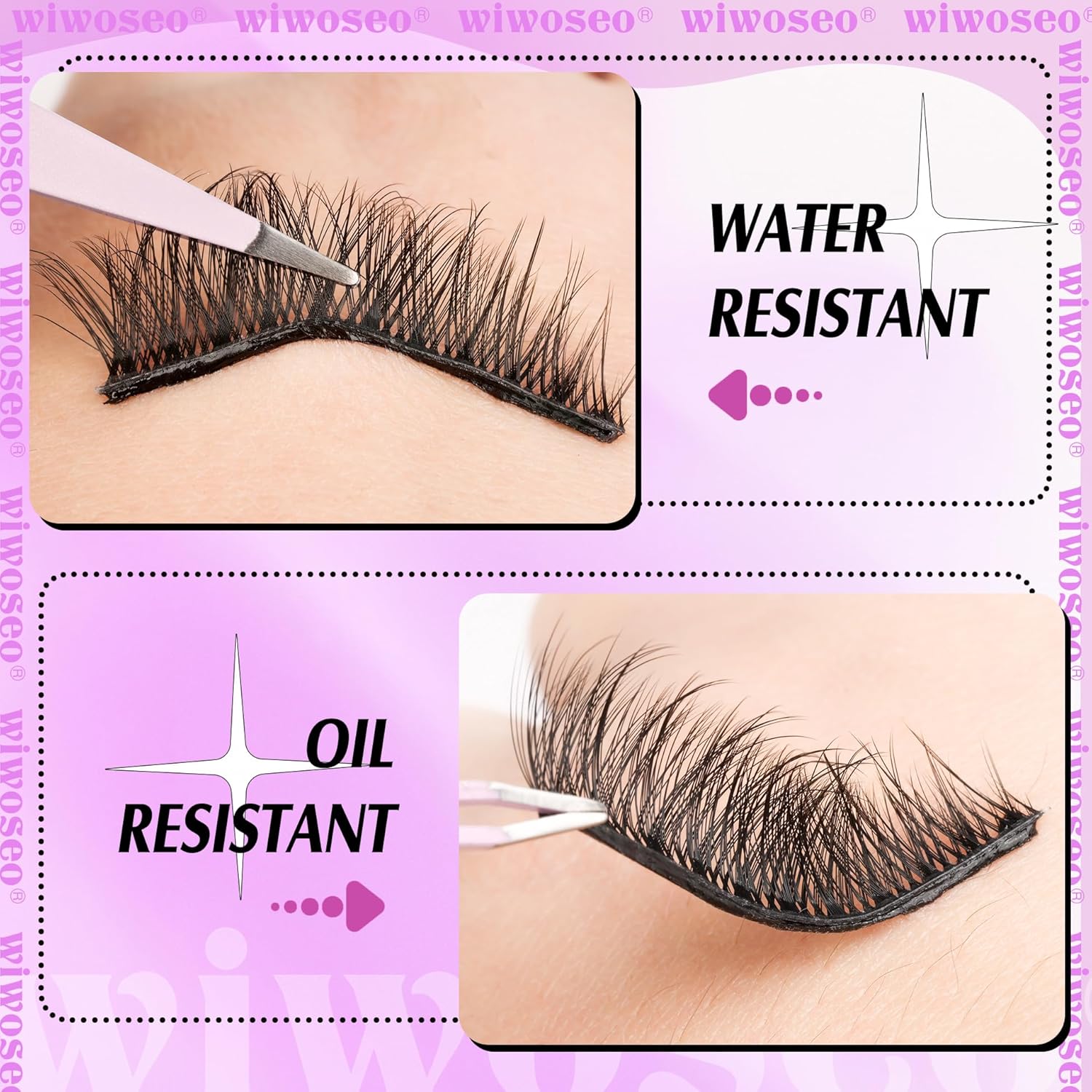 Získejte dokonalý vzhled se samolepicími jemnými nadýchanými řasami Pingdu Sparkling Eyelash®
