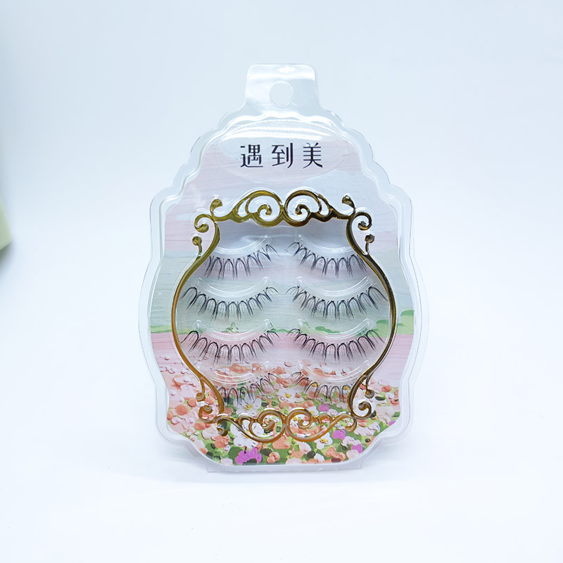 4 páry Cross Clear Band 5-7mm Cross Eyelash 07