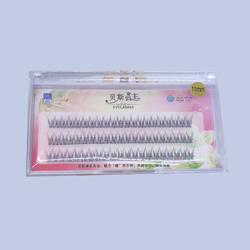 DIY prodlužování řas Individuální řasy typu fishtail Cluster Lashes 10 mm