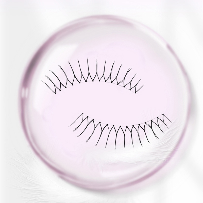 Balení 4 párů na řasy Clear Band Anime Lashes