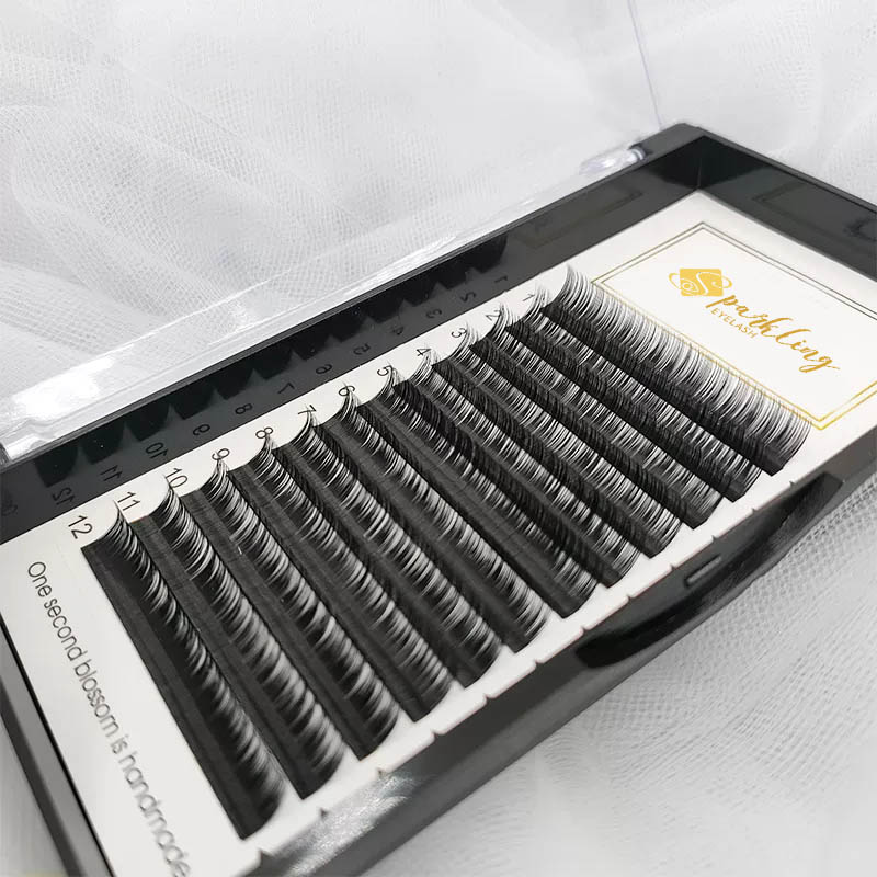 Prodlužování řas D Curl 15-20 mm Mixed Tray Silk Classic Lash Individuální prodloužení řas