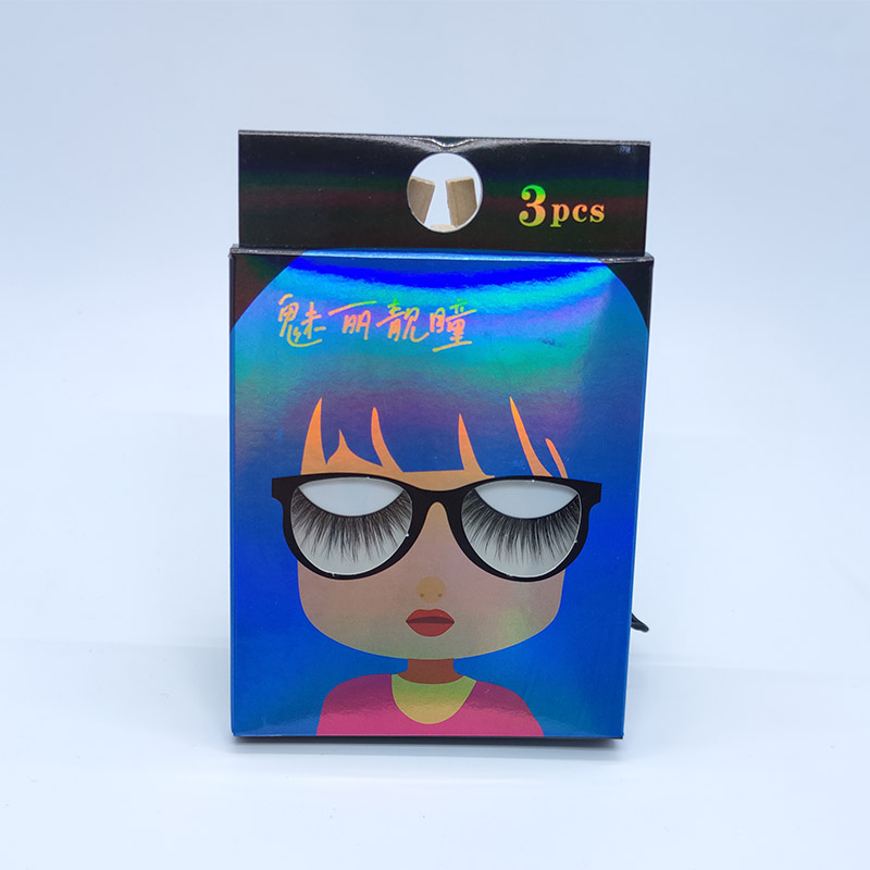 Přirozený vzhled Wispy Lashes 3D řasy 3 vícenásobné balení měkké bavlněné pásky