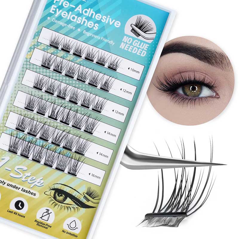 Bezlepkové opakovaně použitelné lepidlo-řasy pro DIY prodlužování řas