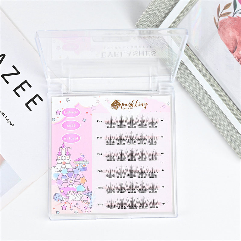 Předem lepený DIY lis na Cluster Eyelash Extension