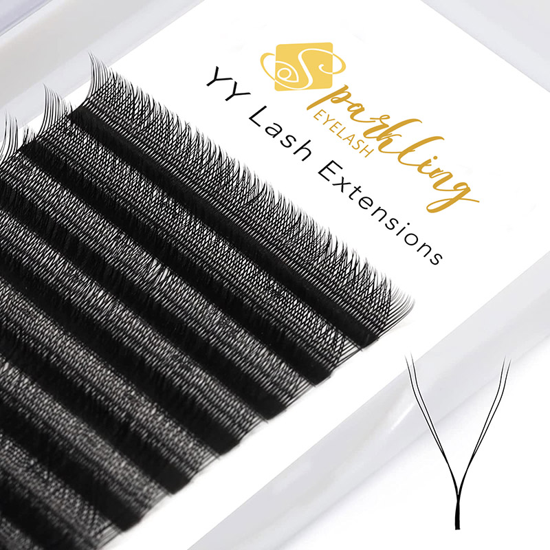 YY Shaped Lashes Extensions 2D předpřipravené vějířové řasy